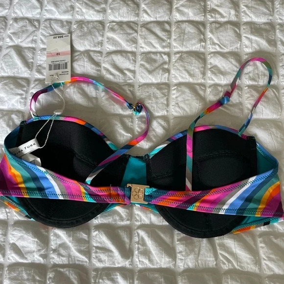 Trina Turk rainbow stripe bikini top - Picture 4 of 6